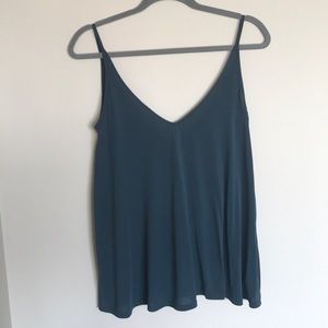 ☀️silence + noise teal tank top